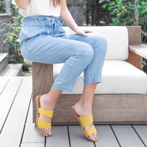 YELLOW OH SO COMFORTABLE SLIP ON- Sandals